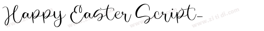 Happy Easter Script字体转换